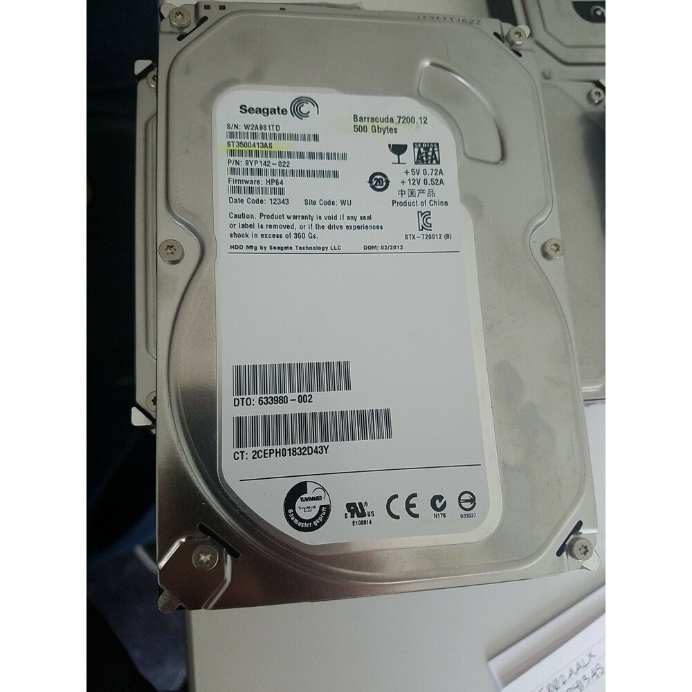 ST3500413AS HDD hard drive  SATA Capacity 500GB Barracuda 7200RPM